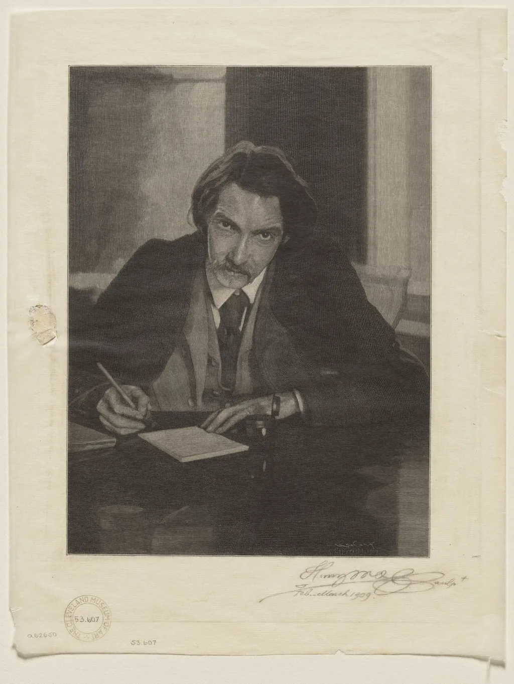 Robert Louis Stevenson, by Henry Wolf, 1909