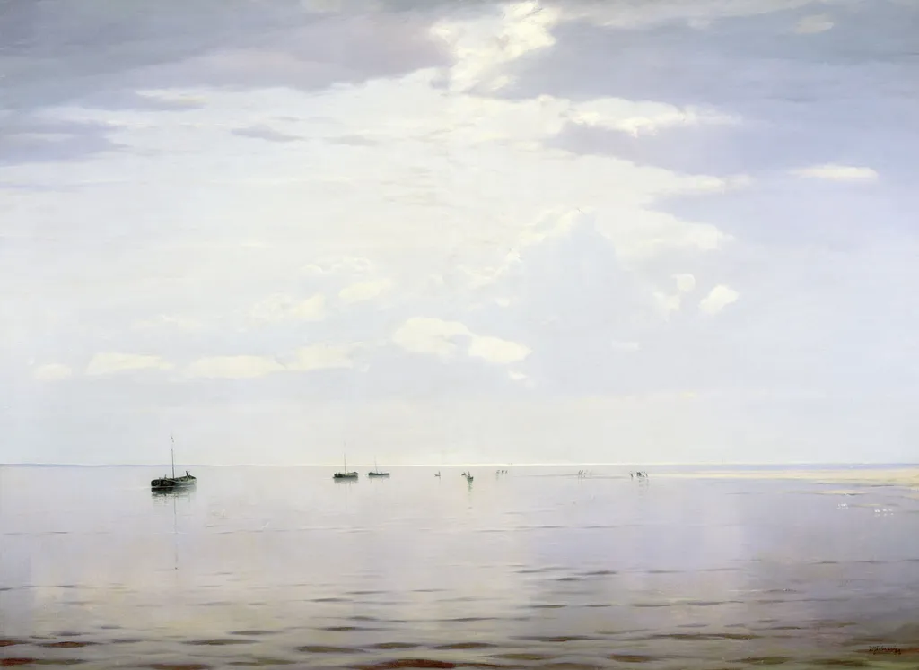 On the Volga, by Nikolay Nikanorovich Dubovskoy, oil, 1896