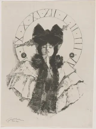 L'Heure (The Hour), by Emile Coulon, ink, 1894