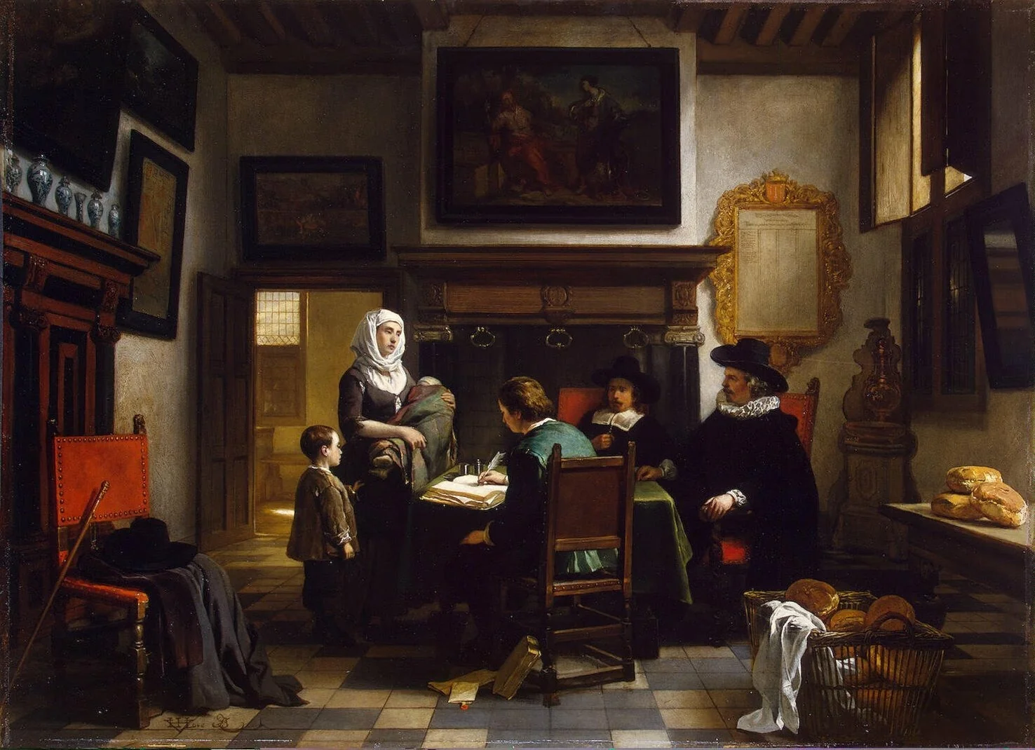 Distribution of Charity in the Alms-House, detail