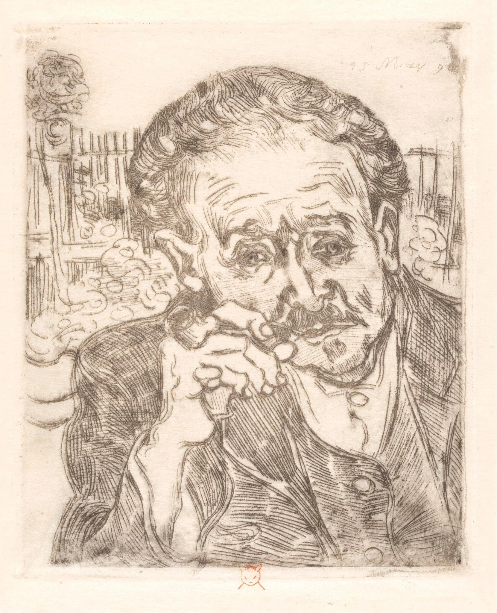 L'Homme à la Pipe, detail