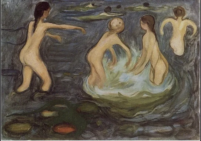 Bathing Girls, detail