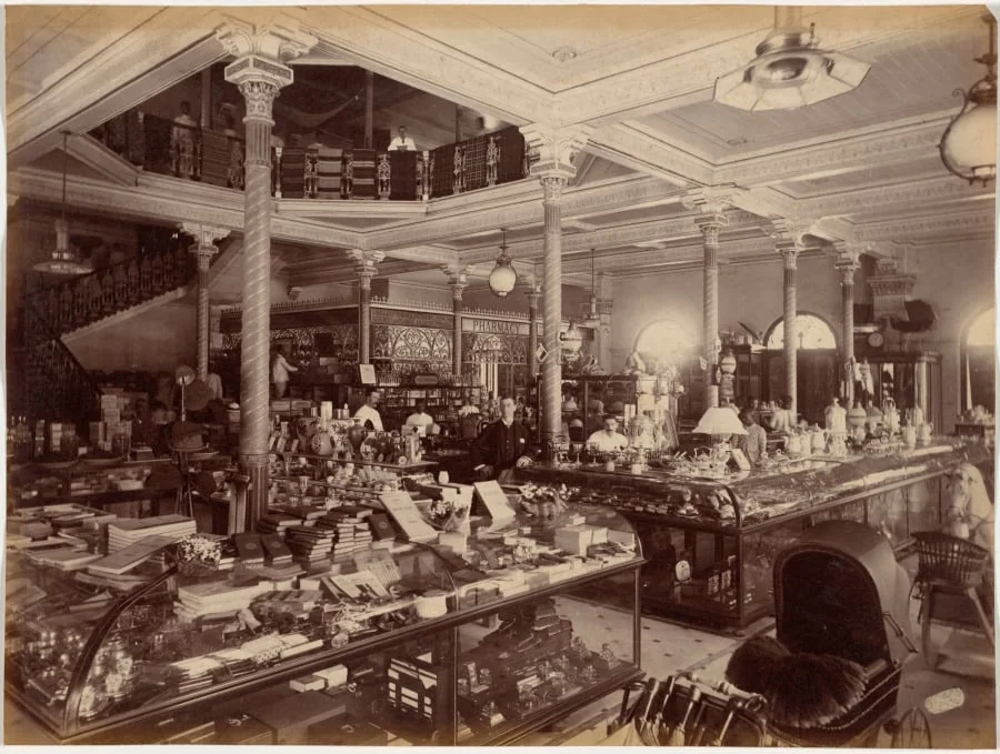 Treacher and Co.'s Shop in the Fort, Bombay, detail