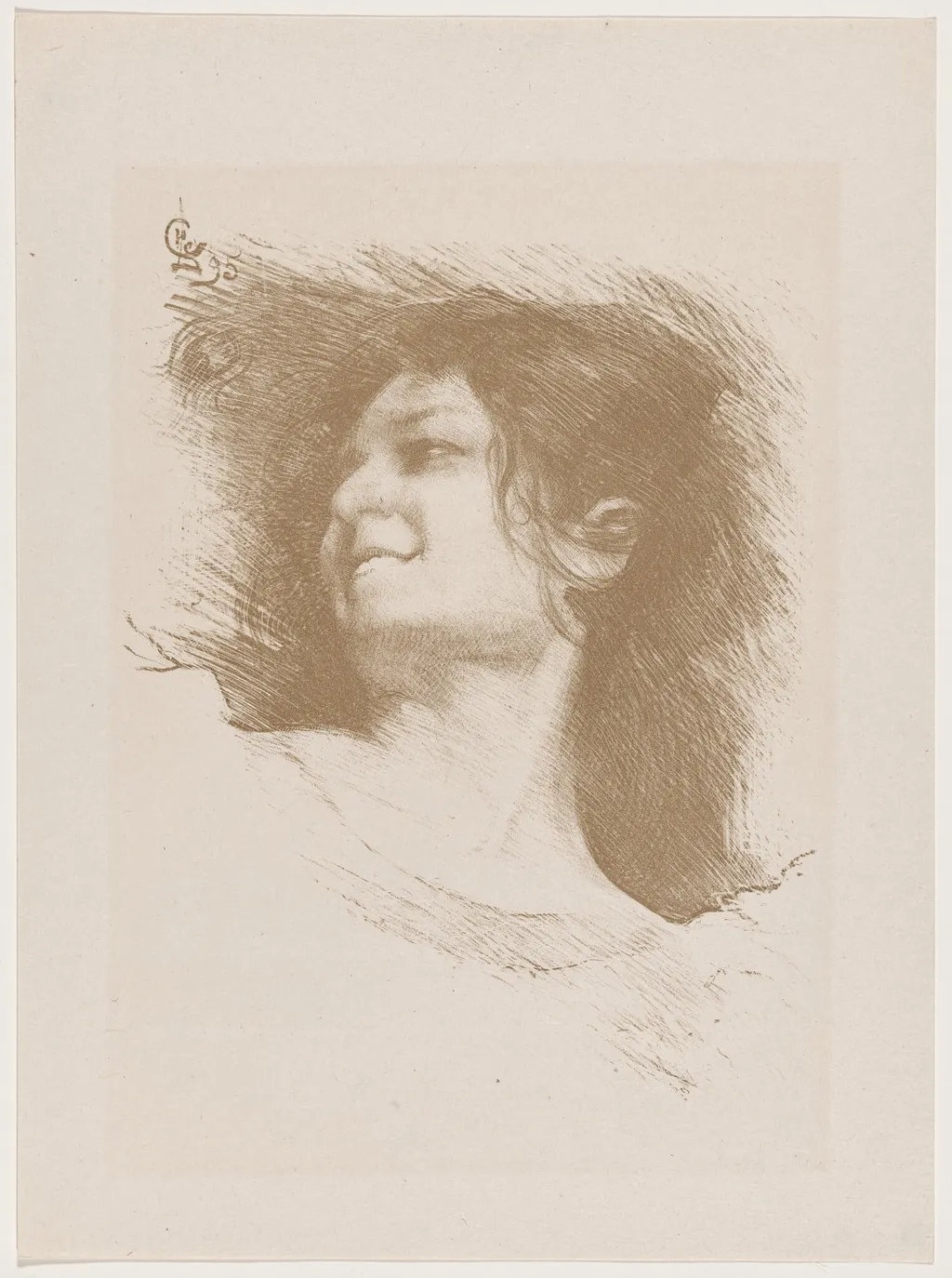 Etude de femme (Study of a Woman), by Lapierre, ink, 1895
