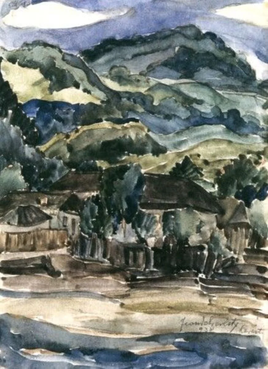 Peisaj de munte, detail
