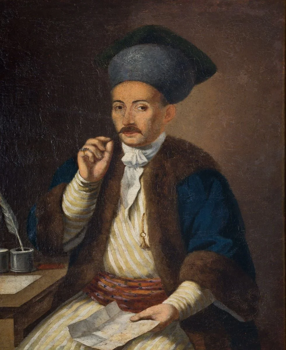 Portretul serdarului Dimitrie Aman, detail