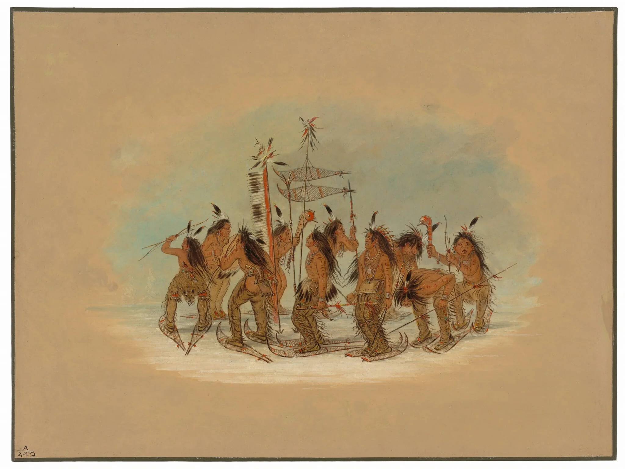 Snow Shoe Dance - Ojibbeway, detail