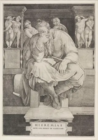 The Prophet Jeremiah, by Nicolas Beatrizet, 1520