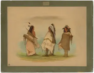 Three Shoshonee Warriors, by George Catlin, oil, 1861