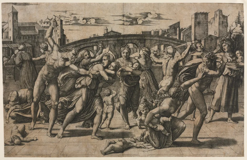 Massacre of the Innocents (With the Fir Tree), by Marcantonio Raimondi, 1512
