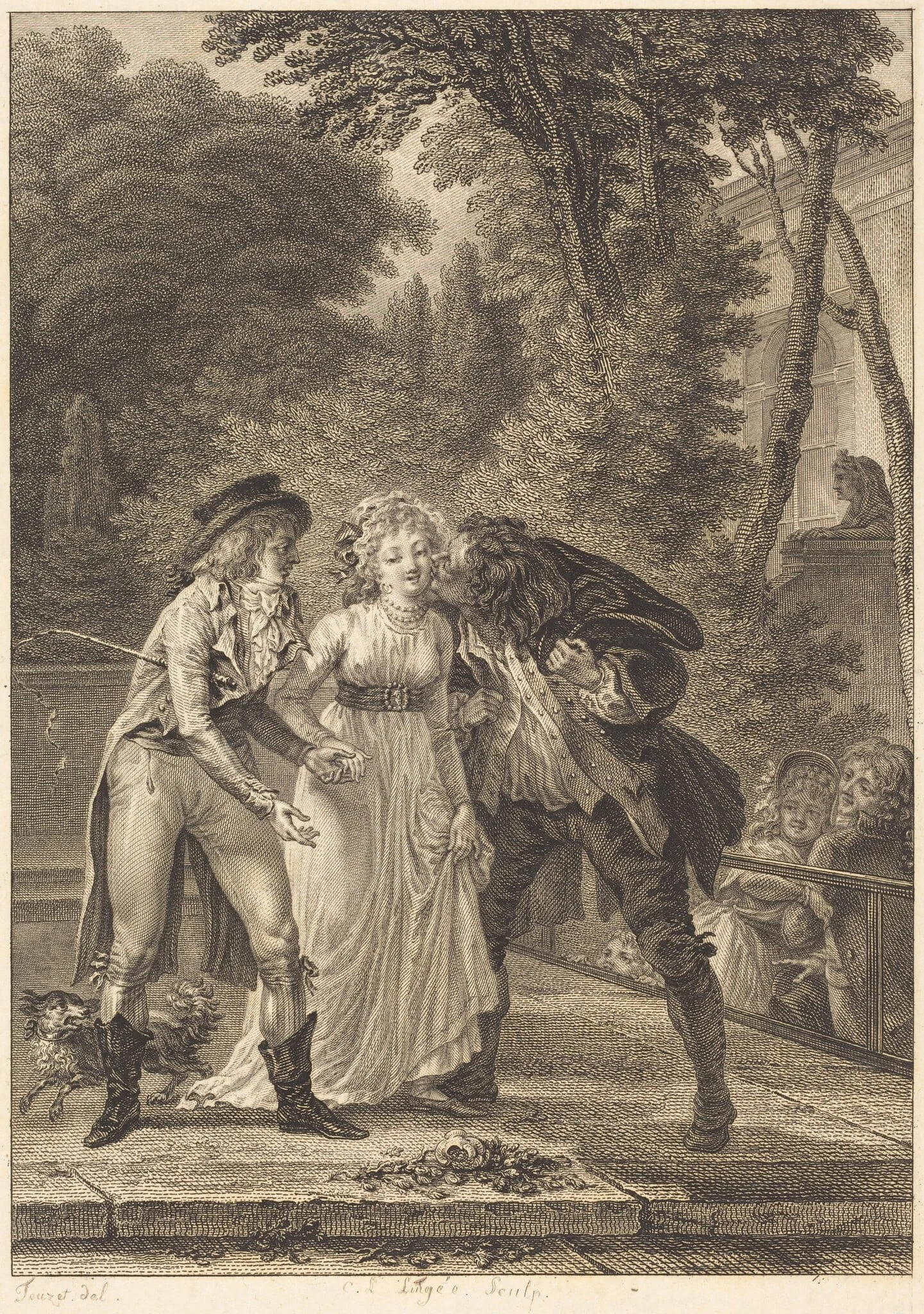 Le baiser rendu: Le baiser rendu, detail