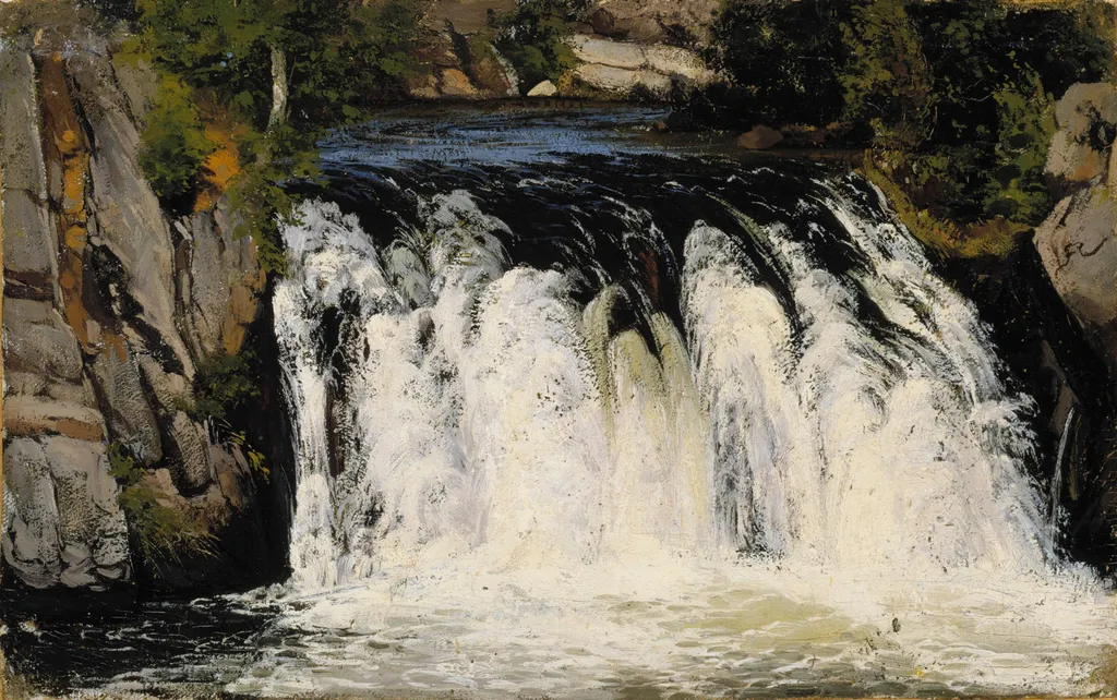 Waterfall, by Fanny Churberg, oil, 1889