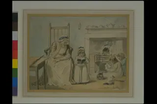 The Dame School, by Isaac Cruikshank, watercolor, 1800