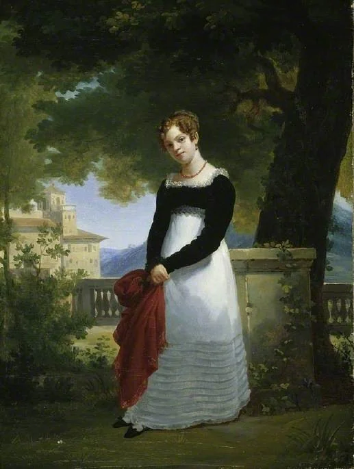 Portrait of Adélaïde-Sophie Cléret, Mme Tiolier c. 1817, detail