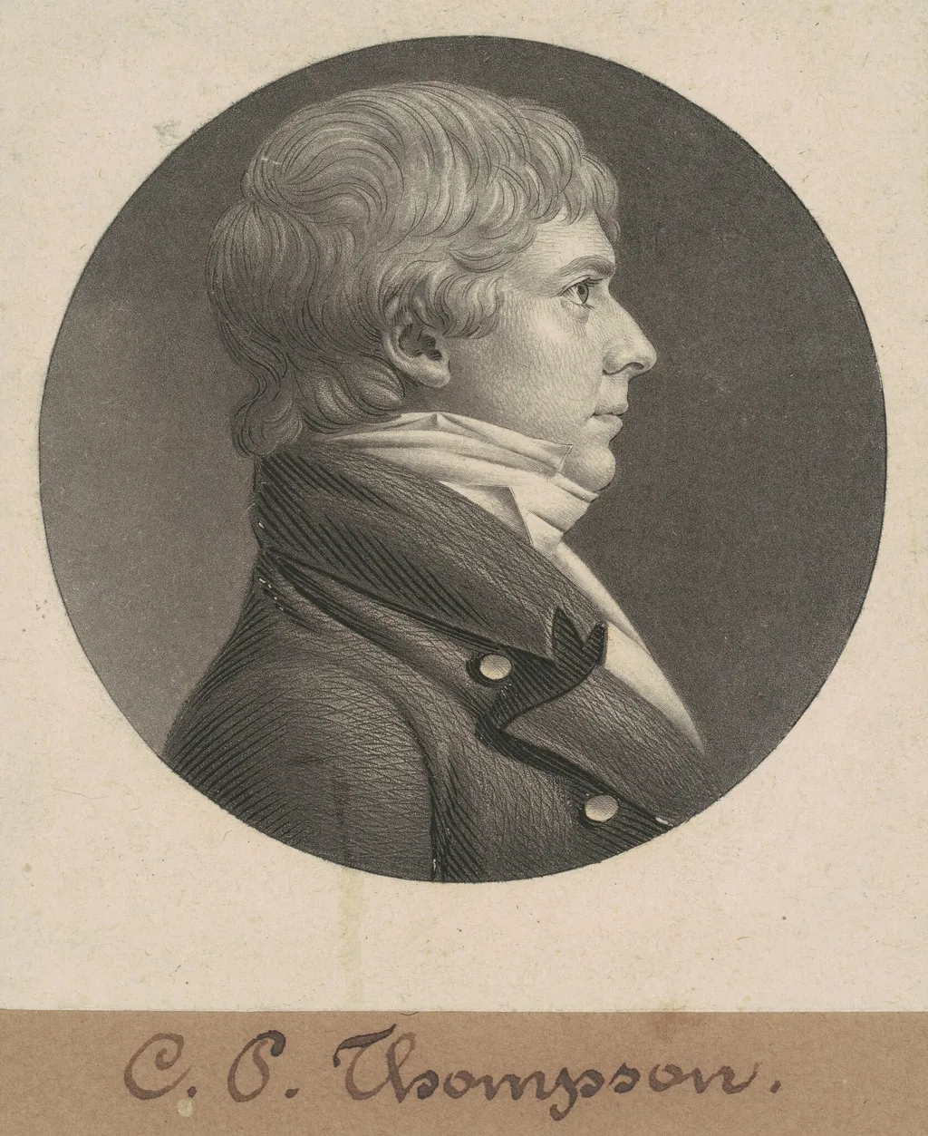 Samuel Hambleton, by Charles B. J. Févret de Saint-Mémin, ink, 1806