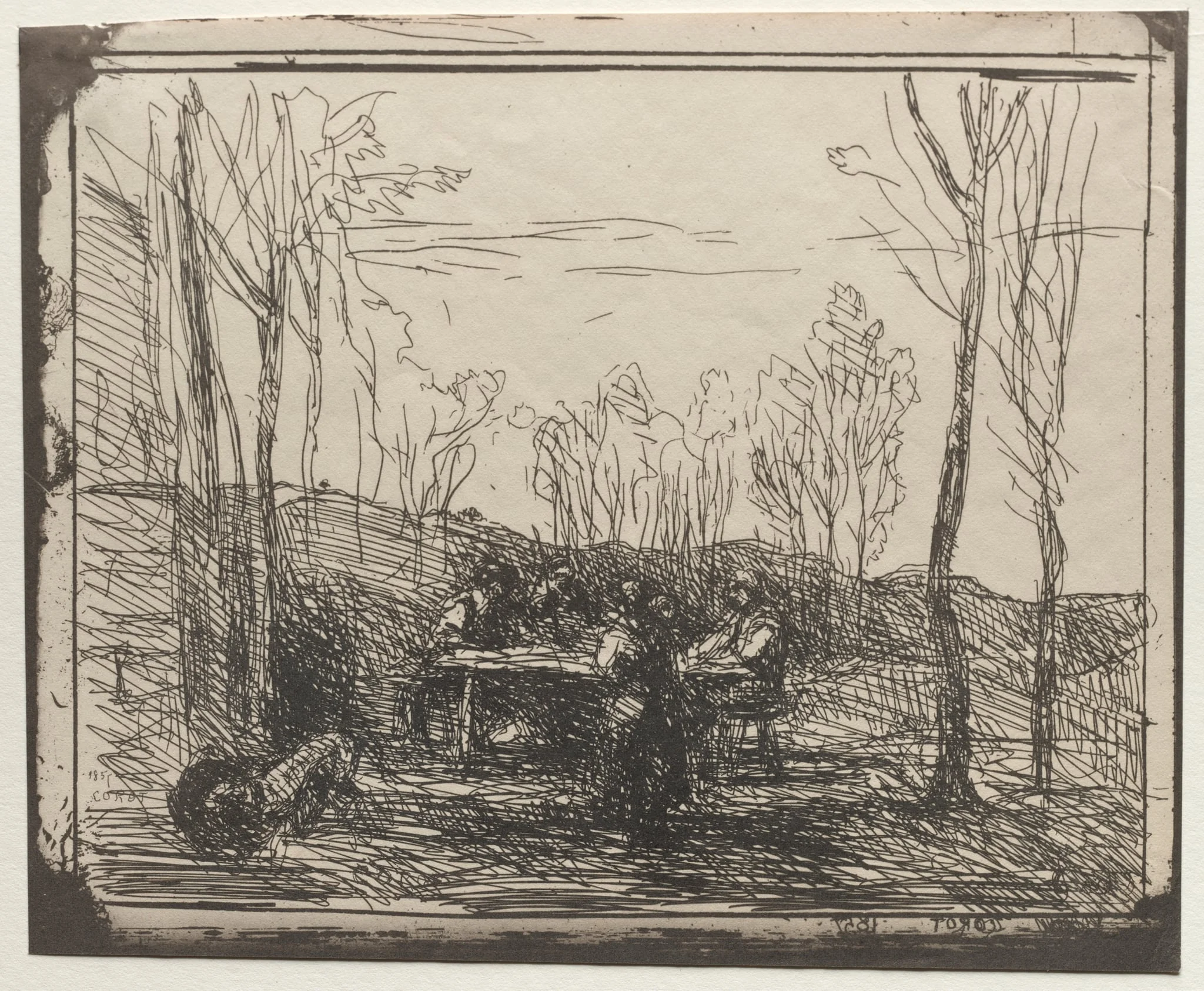 Breakfast in a Glade, detail