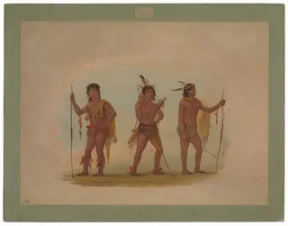 Three Chaymas Men, by George Catlin, oil, 1862