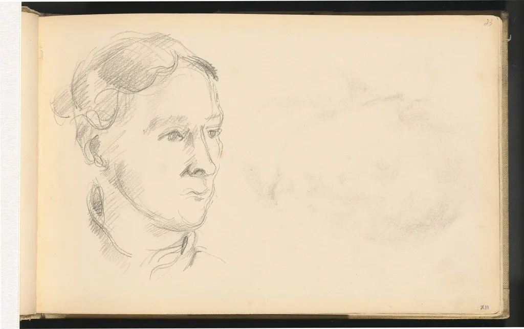 Madame Cezanne, by Paul Cézanne, graphite, 1884