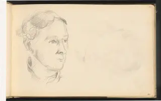 Madame Cezanne, by Paul Cézanne, graphite, 1884