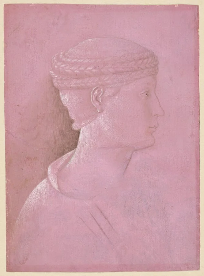 Bust of a Woman (recto), detail