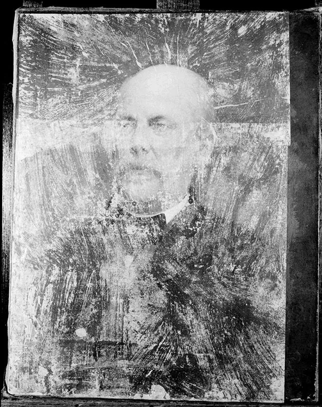 Portrait of Józef Kotarski, detail