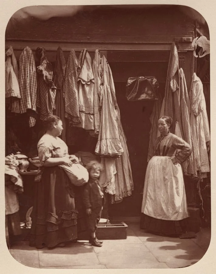 An Old Clothes Shop, Seven Dials, detail