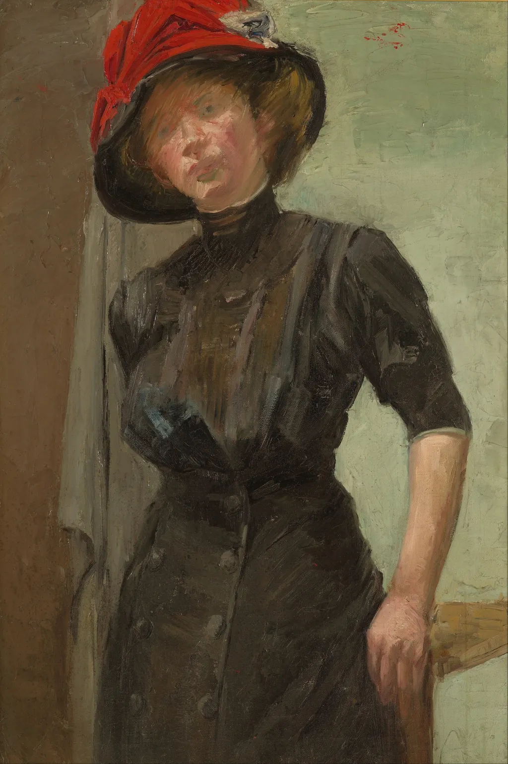 The red hat, by Mina Arndt, oil, 1914