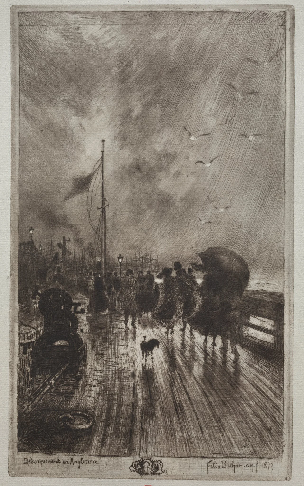 Landing in England, detail