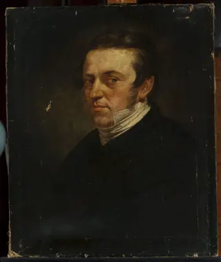 Self-portrait, by Aleksander Kokular, oil, 1825