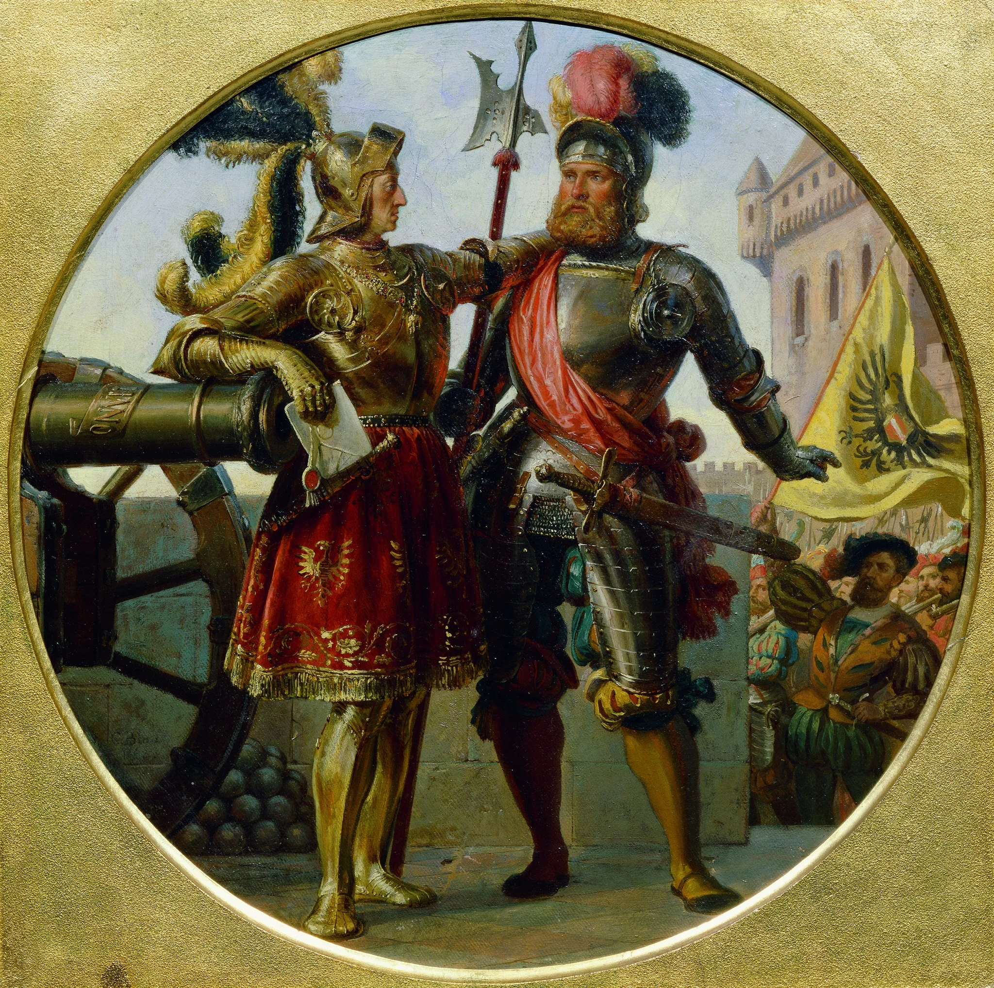 Emperor Maximilian I and Georg von Frundsberg, detail