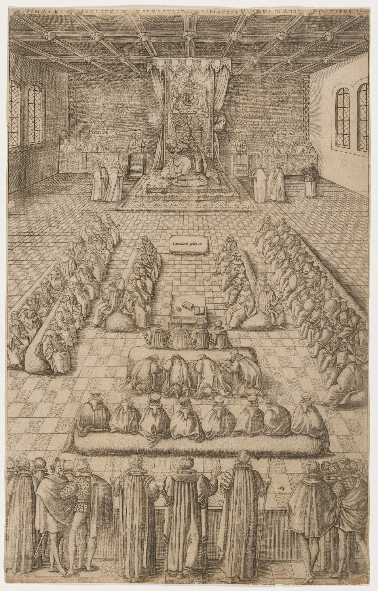 James I in Parliament, detail