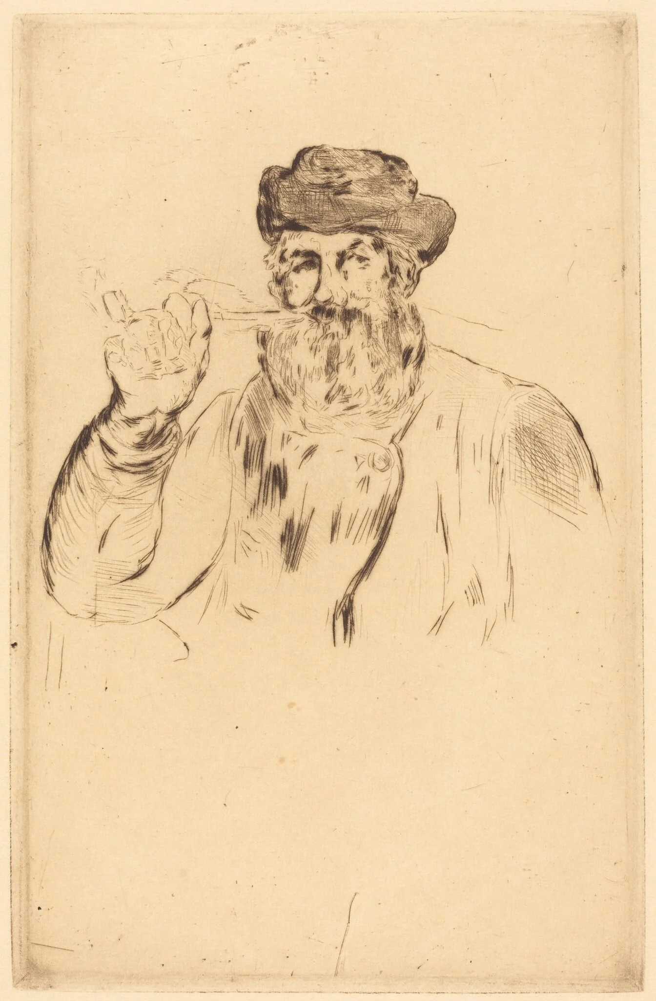 The Smoker (Le fumeur), detail