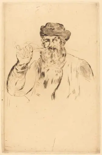 The Smoker (Le fumeur), by Edouard Manet, ink, 1866