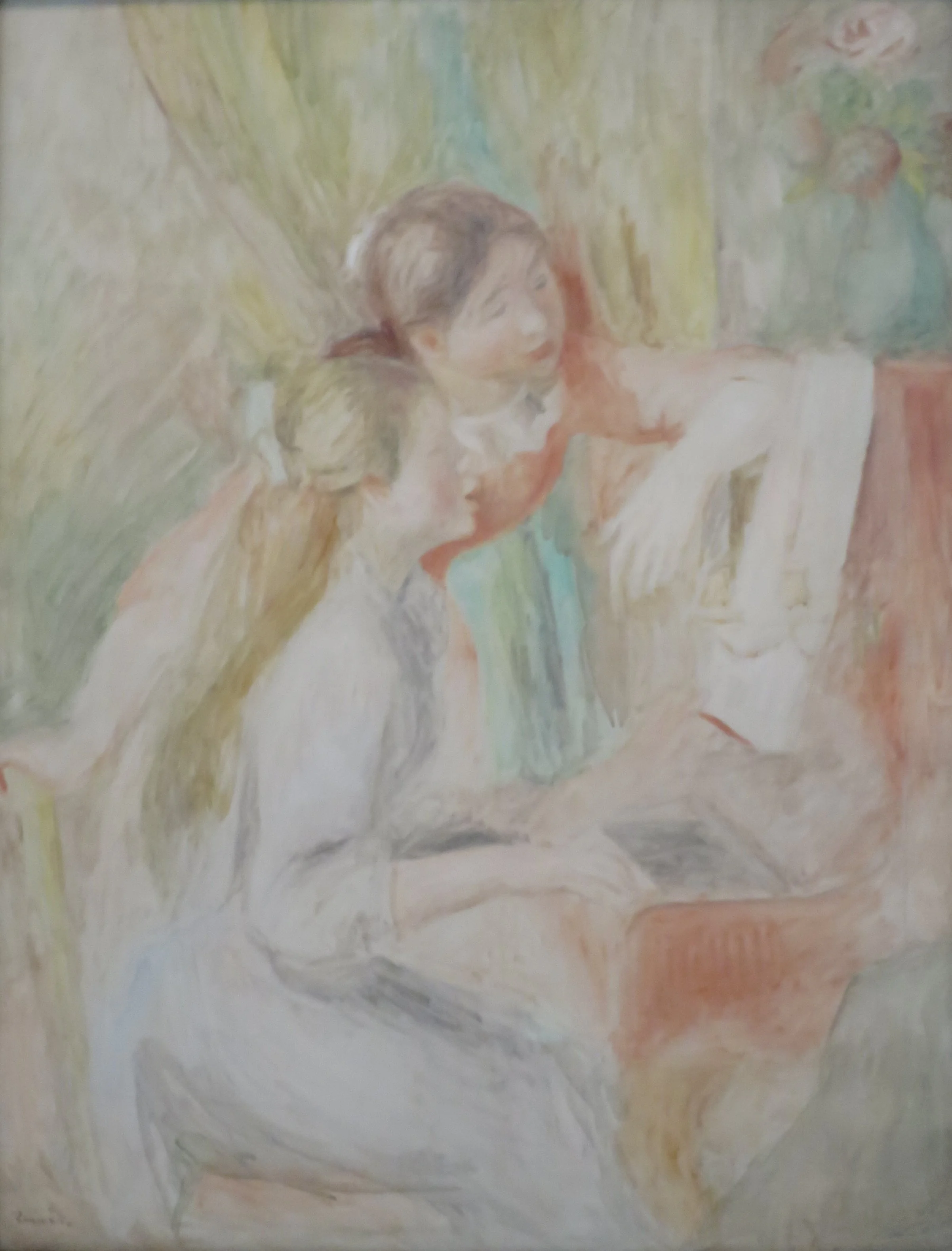 Young Girls at the Piano, detail