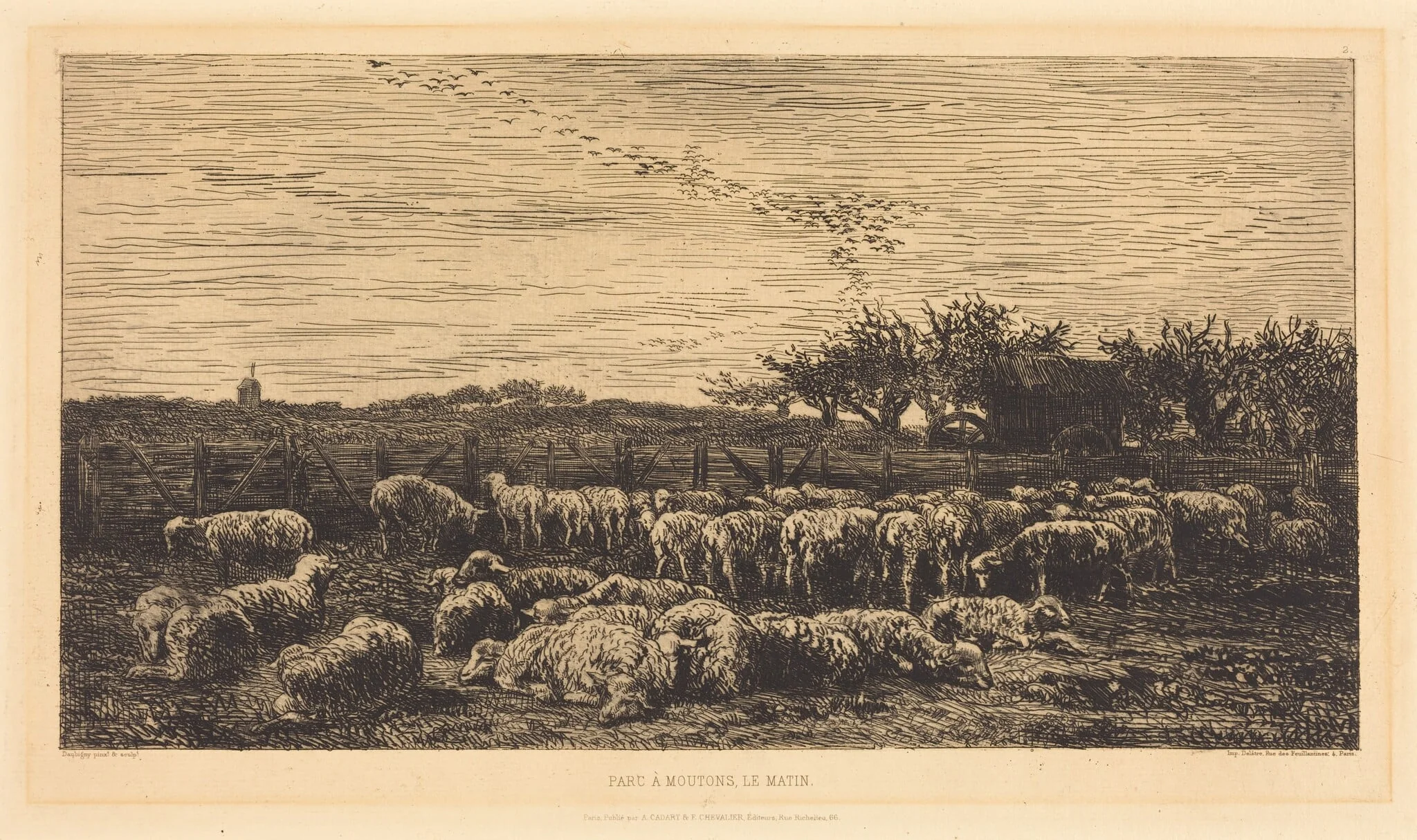 Large Sheepfold (Le Grand parc a moutons), detail