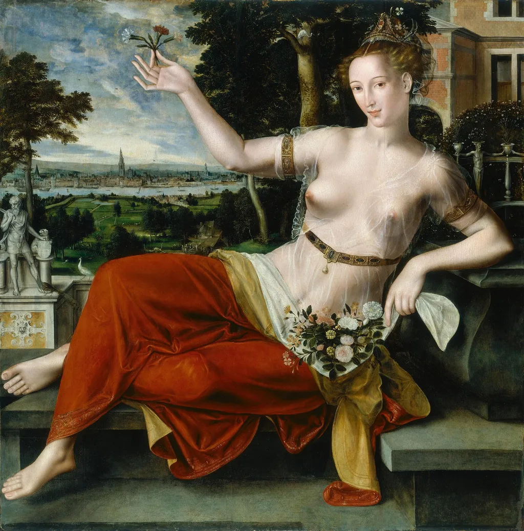 Flora, by Jan Matsys, oil, 1559