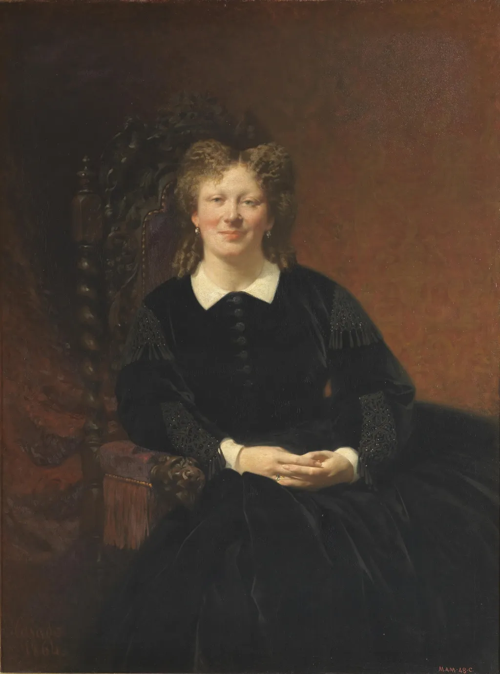 Portrait of a French Woman, by José Casado del Alisal, oil, 1864