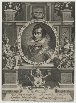 Frederick V, King of Bohemia, by Pieter Rollos I, ink, 1615