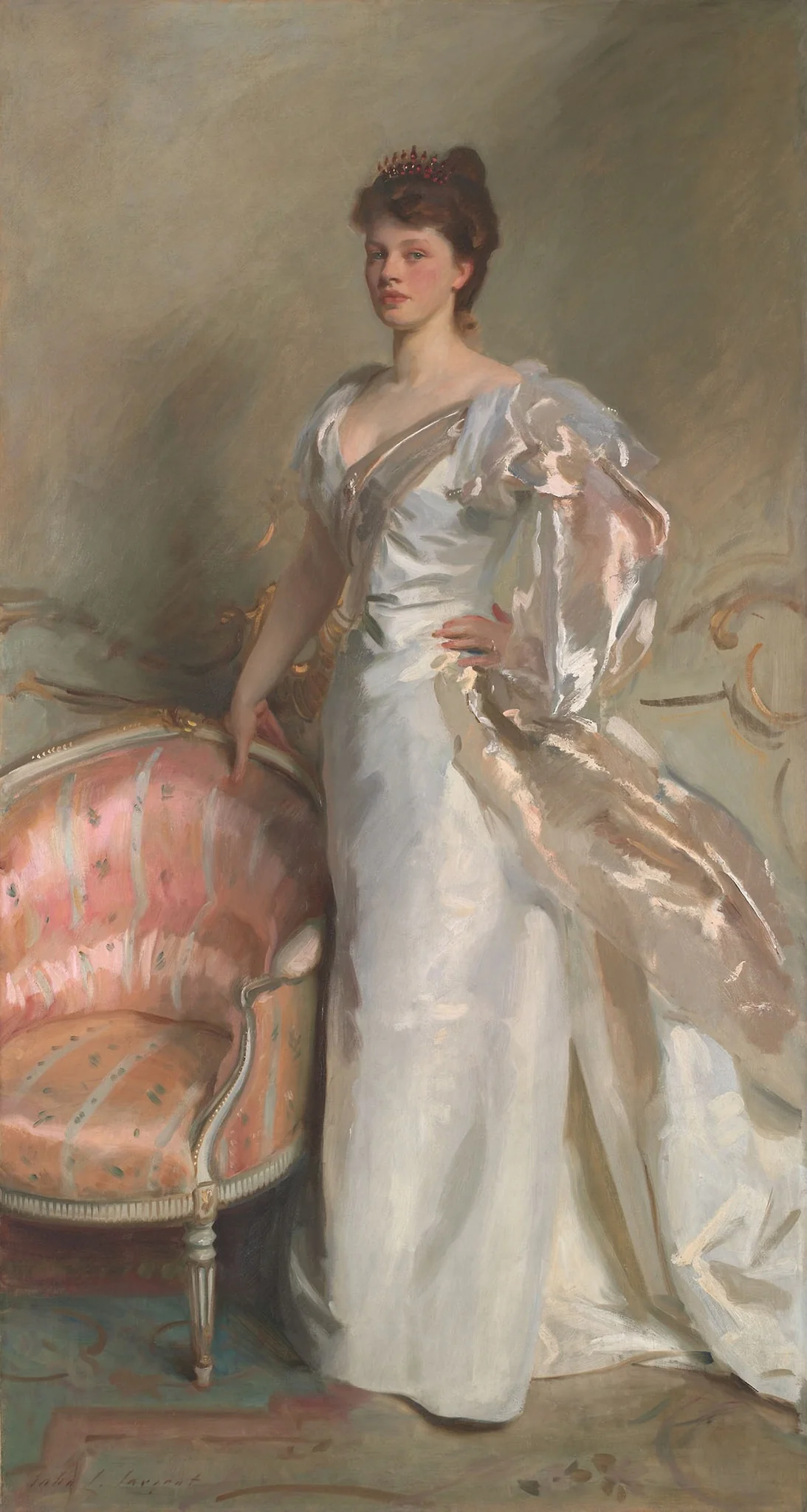 Mrs. George Swinton (Elizabeth Ebsworth), detail