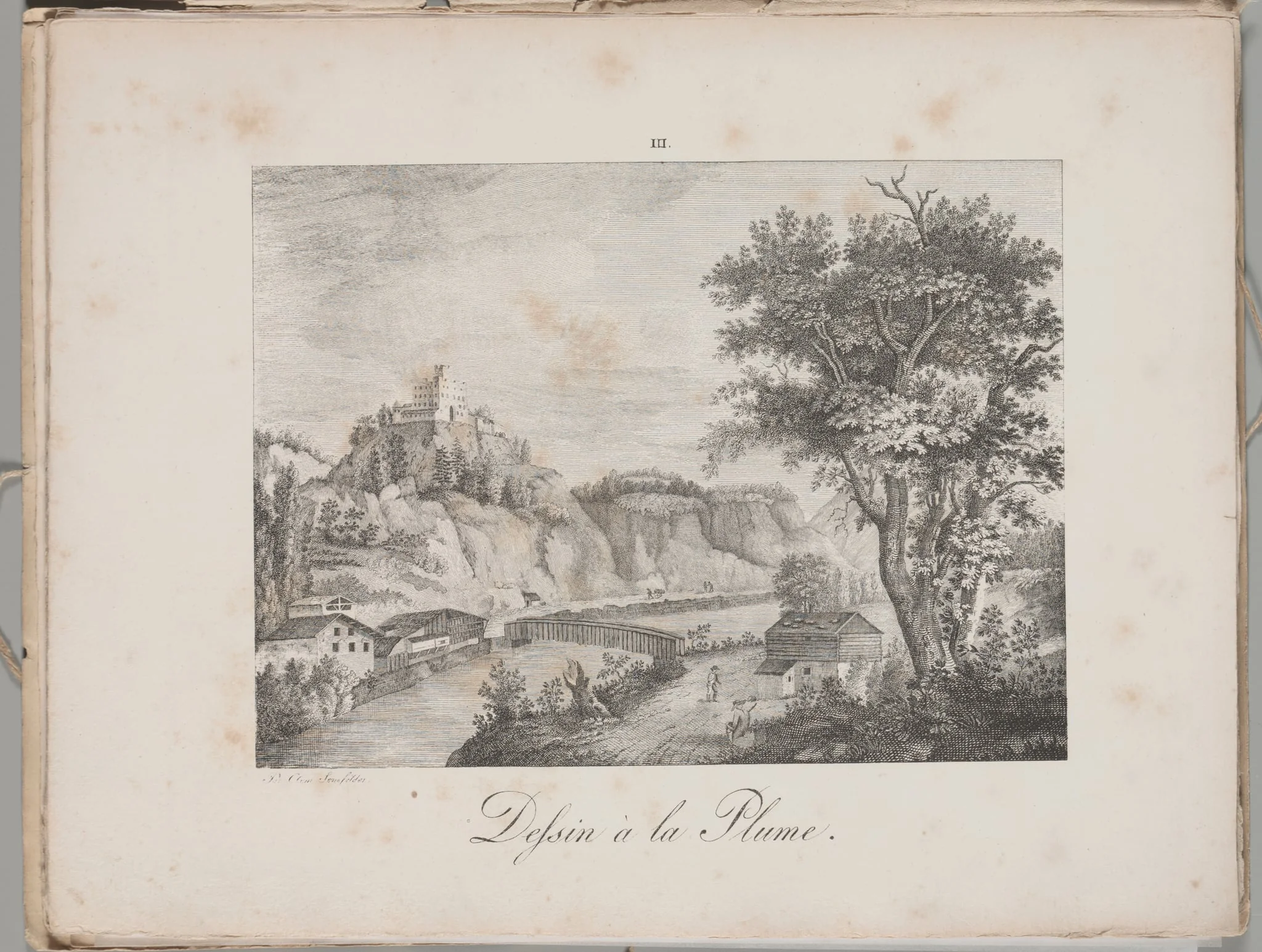 Art of the Lithograph: Landeck in Tirol, Plate III, detail