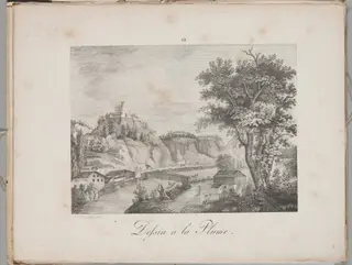 Art of the Lithograph: Landeck in Tirol, Plate III, by Alois Senefelder, 1819
