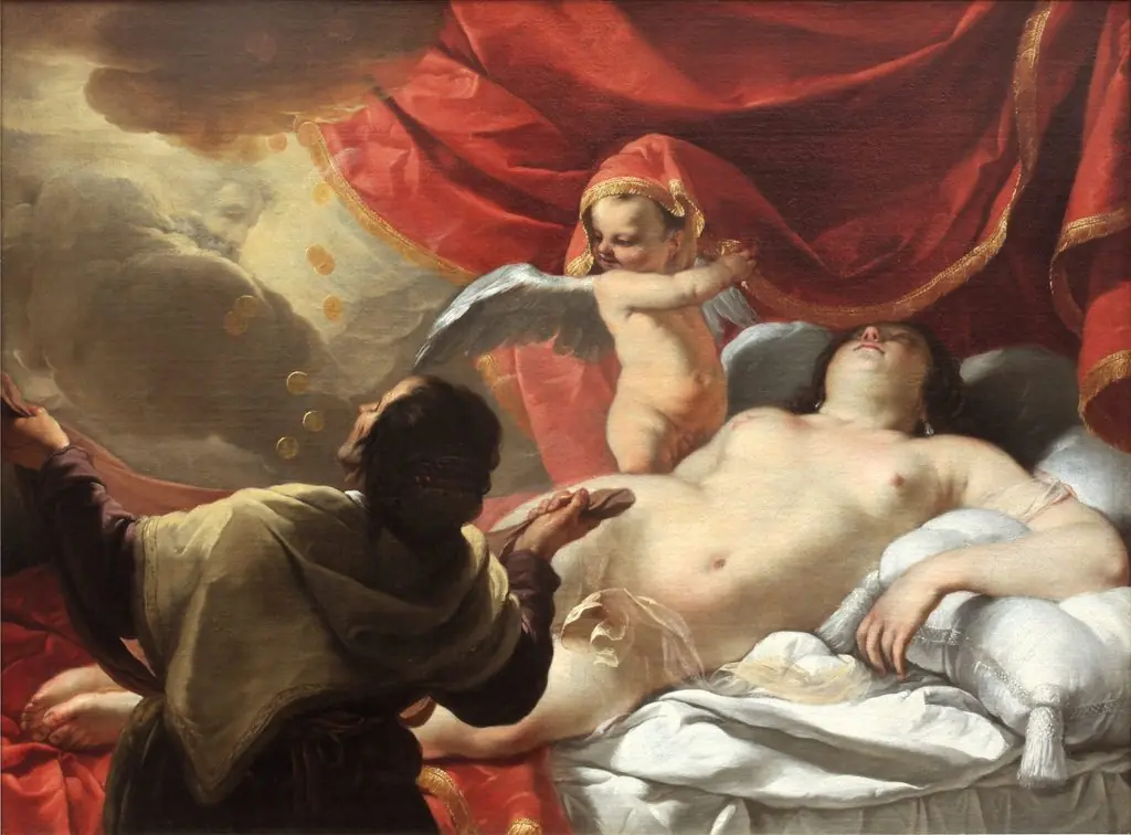 Danaë, by Jacques Blanchard, oil, 1631