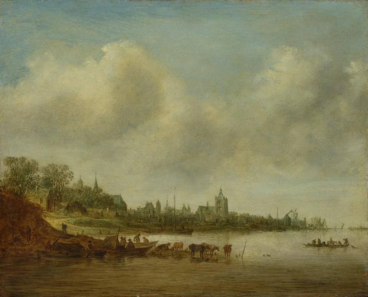 Blick über den Rhein auf Arnheim, detail
