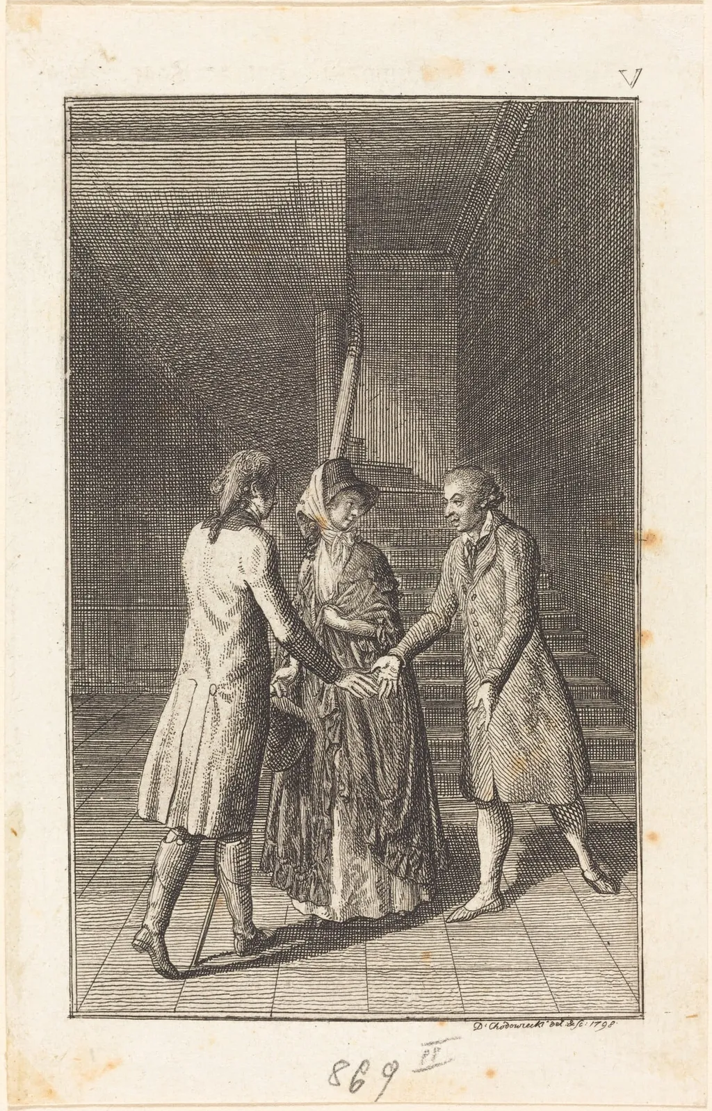 The Voyage to Paris, by Daniel Nikolaus Chodowiecki, ink, 1798
