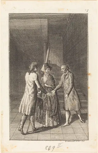 The Voyage to Paris, by Daniel Nikolaus Chodowiecki, ink, 1798