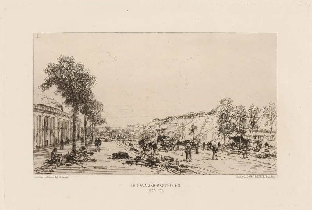 Le Cavalier, Bastion 63 (The Rider, Bastion 63), by Maxime Lalanne, ink, 1871