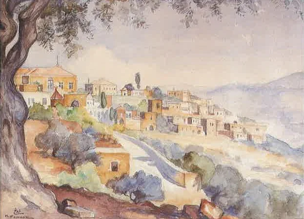A View of Deir Al-Qamar from Baaqline, detail