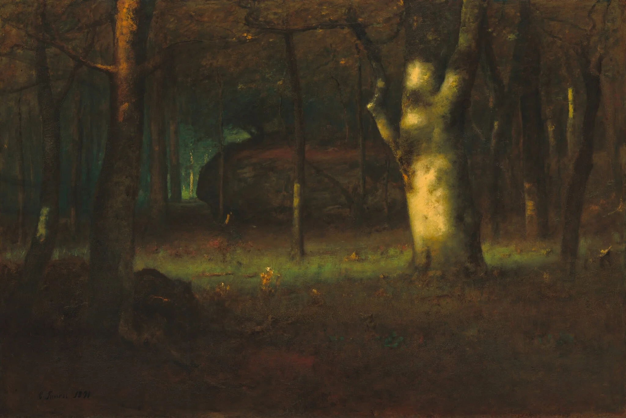 Sunset in the Woods, detail