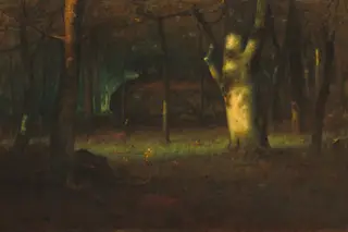 Sunset in the Woods, by George Inness, oil, 1891