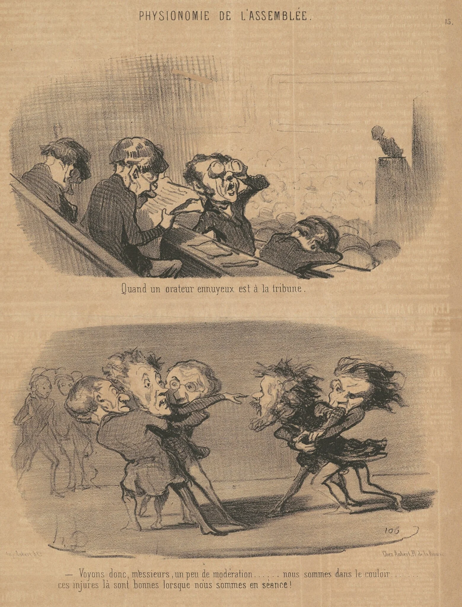 Quand un orateur ennuyeux est a la tribune, detail